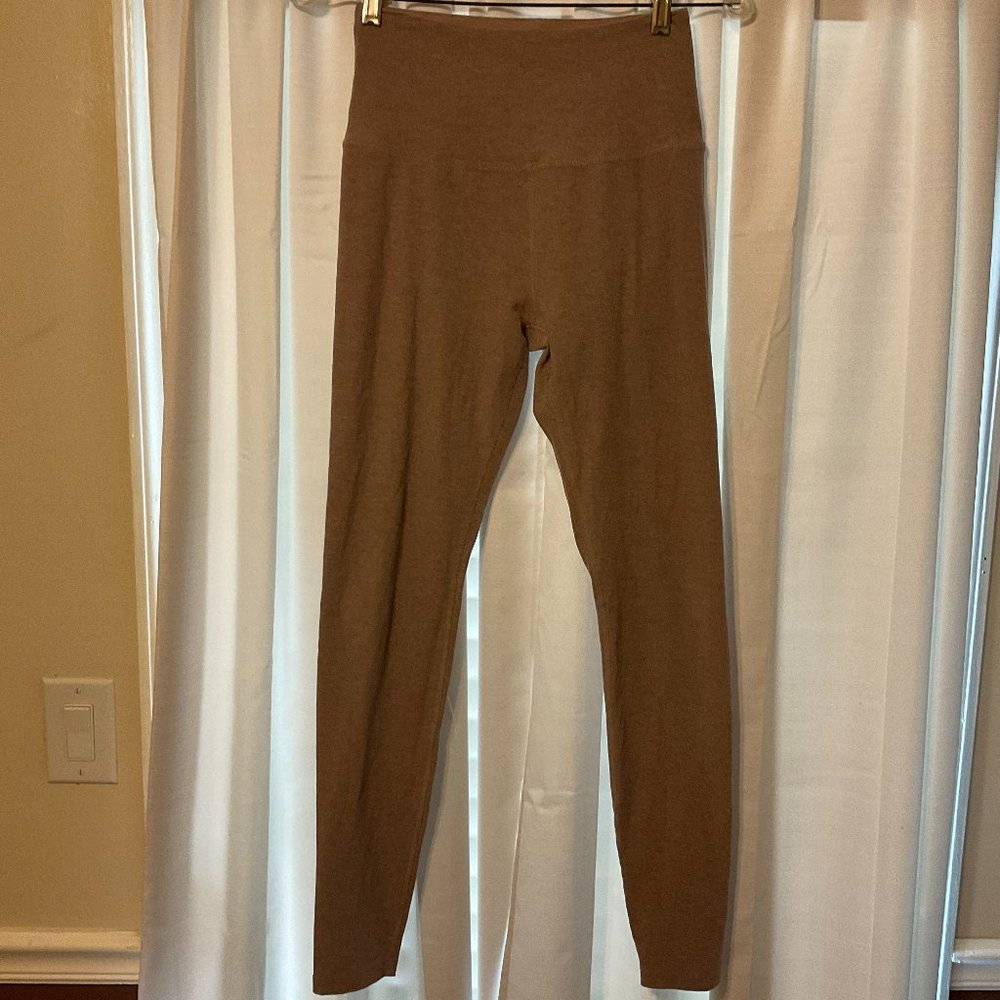 Beyond Yoga Leggings L Beige Heather High Waist